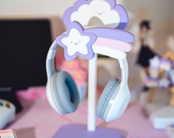 Customizable Headphone Stand – Sky Friends Cloud and Star