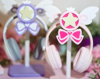 Magical Girl Headphone Stand – Customizable Star & Ribbon Accessory