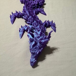 Articulated 3D Printed Dragon – 19" Flexible PLA Toy • Fidget Desk Pet • Fantasy Gift for Dragon Lovers • Custom Colors Available