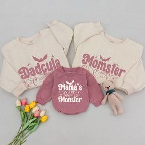 Momster and Dadcula Matching Family Halloween Sweatshirt, Matching Family Outfits, Mommy and Me Monster, Halloween Shirt, Family Shirts image 9