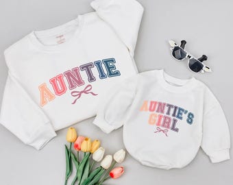Matching Auntie and Auntie's Girl  Sweatshirts, Auntie Me Sweatshirts, Gift for Aunt, Aunt Niece Shirts, Best Gift for Nephew, Birthday Girl