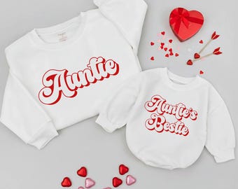 Auntie and Aunties Bestie Matching Shirts, Auntie and me Valentines shirts, Aunt and Niece Best Friend, Best gift for Aunt, Aunt and Niece
