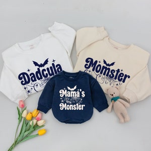 Momster and Dadcula Matching Family Halloween Sweatshirt, Matching Family Outfits, Mommy and Me Monster, Halloween Shirt, Family Shirts image 5