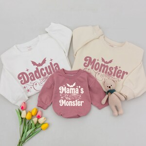 Momster and Dadcula Matching Family Halloween Sweatshirt, Matching Family Outfits, Mommy and Me Monster, Halloween Shirt, Family Shirts image 7