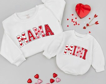 Matching Mama And Mini Valentines Day Shirt, Custom Mama Mini Valentines Shirt, Mommy and Mini Valentines Shirt, Gift for New Mom, Baby Gift