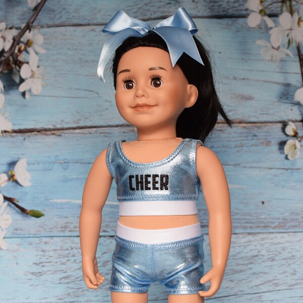 Blue and White Cheer Outfit Etsy