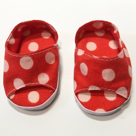 Open-Toe Doll Shoes, Casual Doll Shoes, Sized to Fit Most 18" Dolls, Quality Hand-made Cotton Shoes, Girl Gift, A115 A118