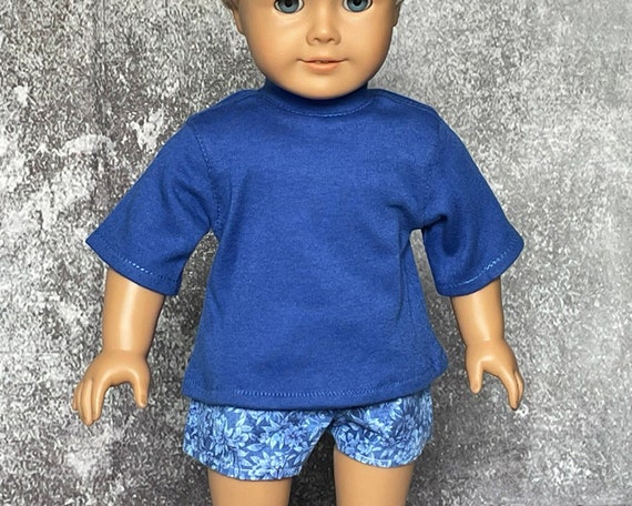 Cotton Boxer Shorts, Bathing Trunks, Boy Underwear, Swim Trunks, Cotton T-shirt, Fits Most 18" Boy Dolls, Doll Clothing, Girl Gift