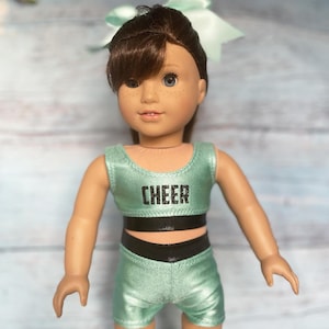 Mint & Black Cheer Practice Suit for 18&quot; Dolls
