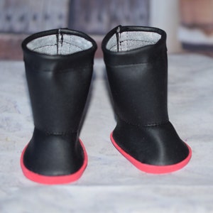 Doll Rain Boots, Sized to Fit Most 18" Dolls, Red Doll Boots, White Boots, Black Boots, Doll Footwear, Doll Winter Boots, Girl Gift  A116