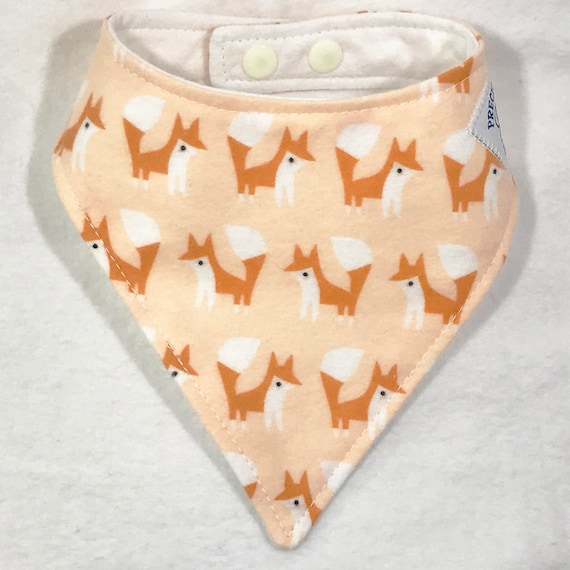 Organic Bandana Bibs, Certified Organic Cotton Flannel Bandana Bibs, Quality Hand-made Baby Bibs, Organic Baby Shower Gift  B103 B106 B107