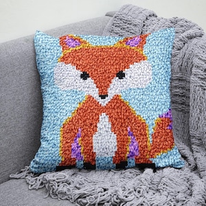 Zestaw do robienia poduszek z haczykiem zatrzaskowym - Funky Orange Fox Design