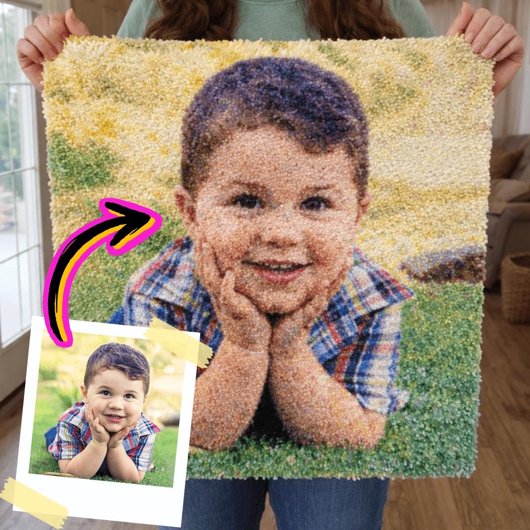 Customised Latch Hook Rug Making Kits - Etsy