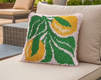 Latch Hook Pillow Making Kit - Lemon Summer Vibes Design Kit
