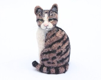 Tabby Cat Needle Felting Instructions PDF Download Craft Wild Forest Felts Wool Fibre Art