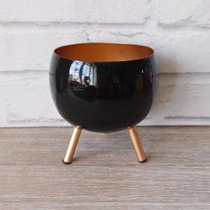 Gold & Black Luxe Art Deco Planter Vases Flower Vase Holder Home Decoration Decor Luxury Mother&#39;s Day Gift Present