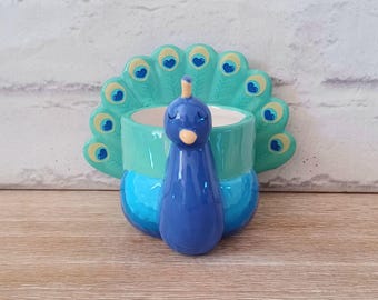 Mini kleine pauw plantenbak bloem plantenpot woondecoratie tuin tuinieren dierenliefhebber schattig bedankje Moederdag cadeau bosvogels