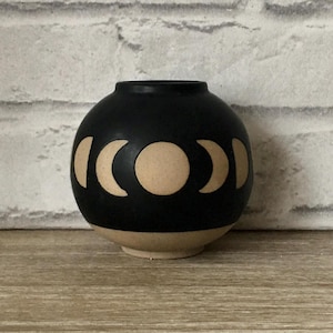 Midnight Black and Brown Galaxy Celestial Cosmic Lunar Moon Planter Flower Vase Holder Home Decor Mother&#39;s Day Moon Child Gift Present Vases
