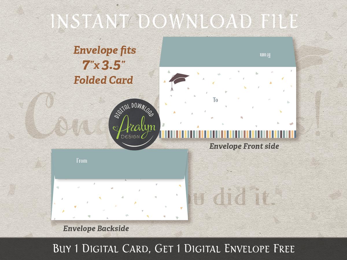 Printable Congratulations Cards | Graduation Congratulations Card 7x3.5 ...
