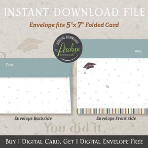 Printable Congratulations Cards | Graduation Congratulations Card 5x7 ...
