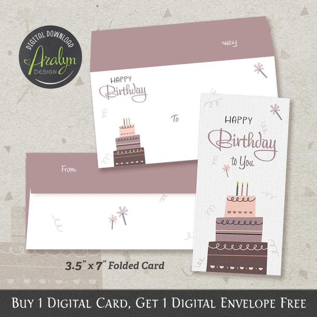 Printable Happy Birthday Cards Chocolate Birthday Cake With Candles ...