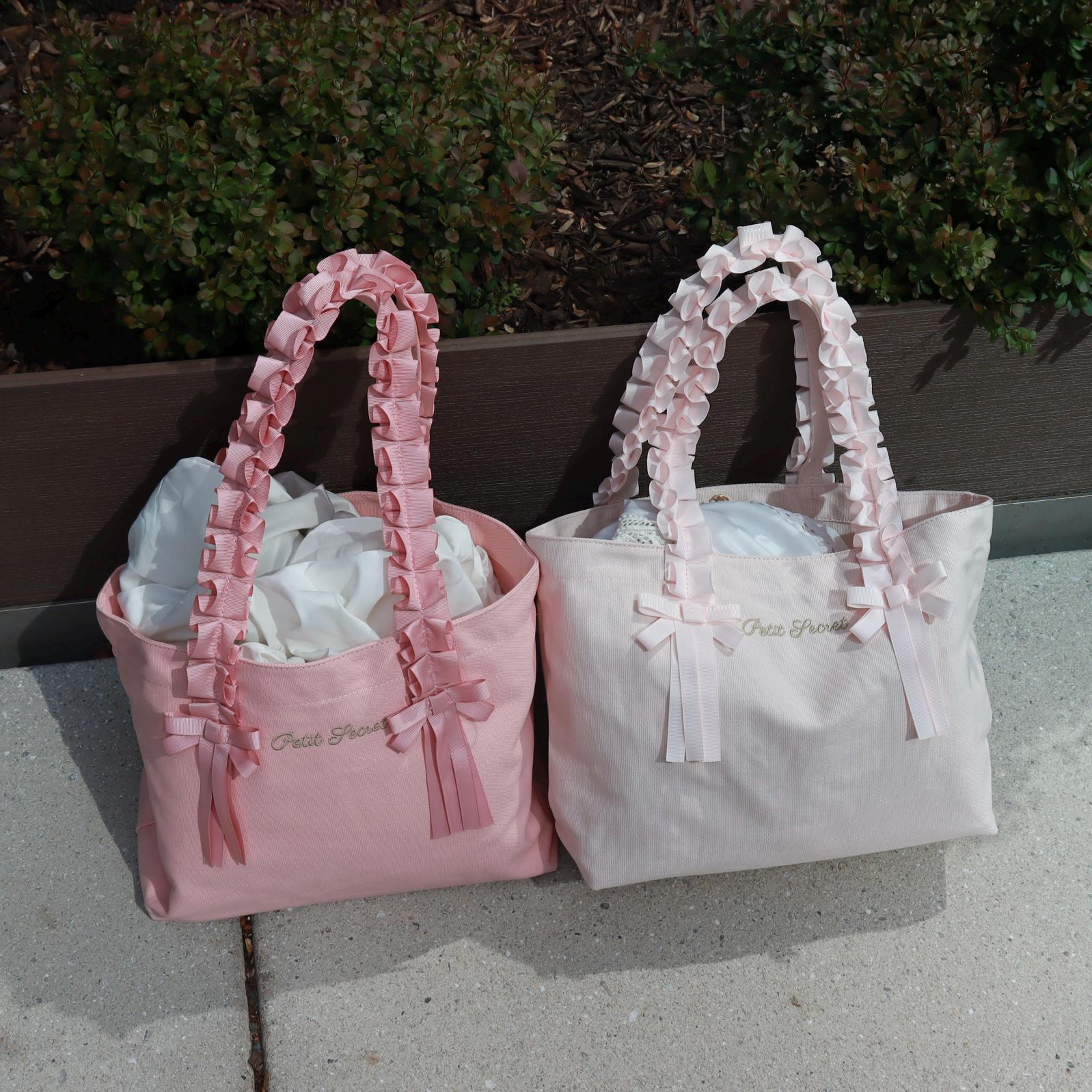 Petit Secret Ruffles Strap Canvas Tote Bag - Etsy
