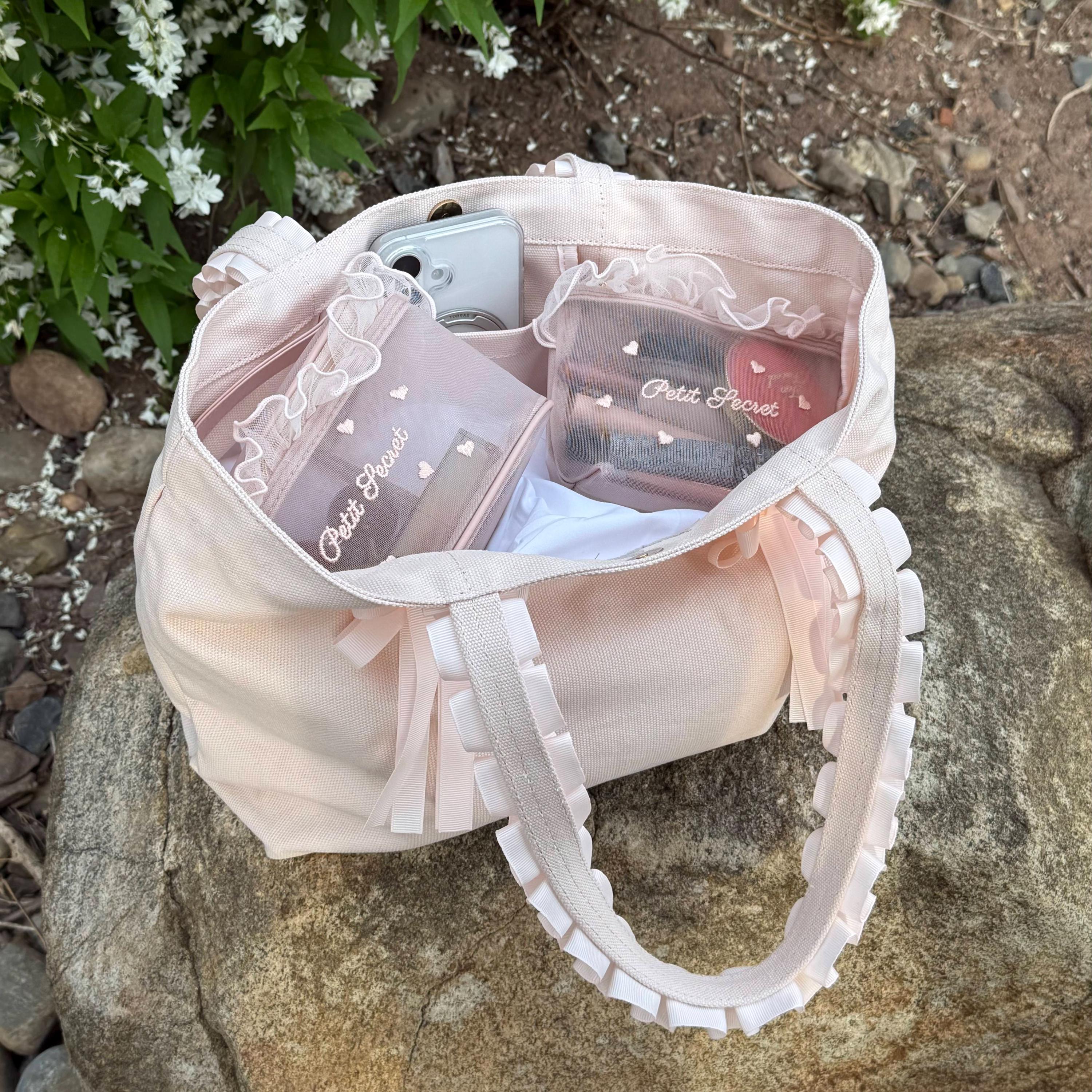 Petit Secret Ruffles Strap Canvas Tote Bag - Etsy