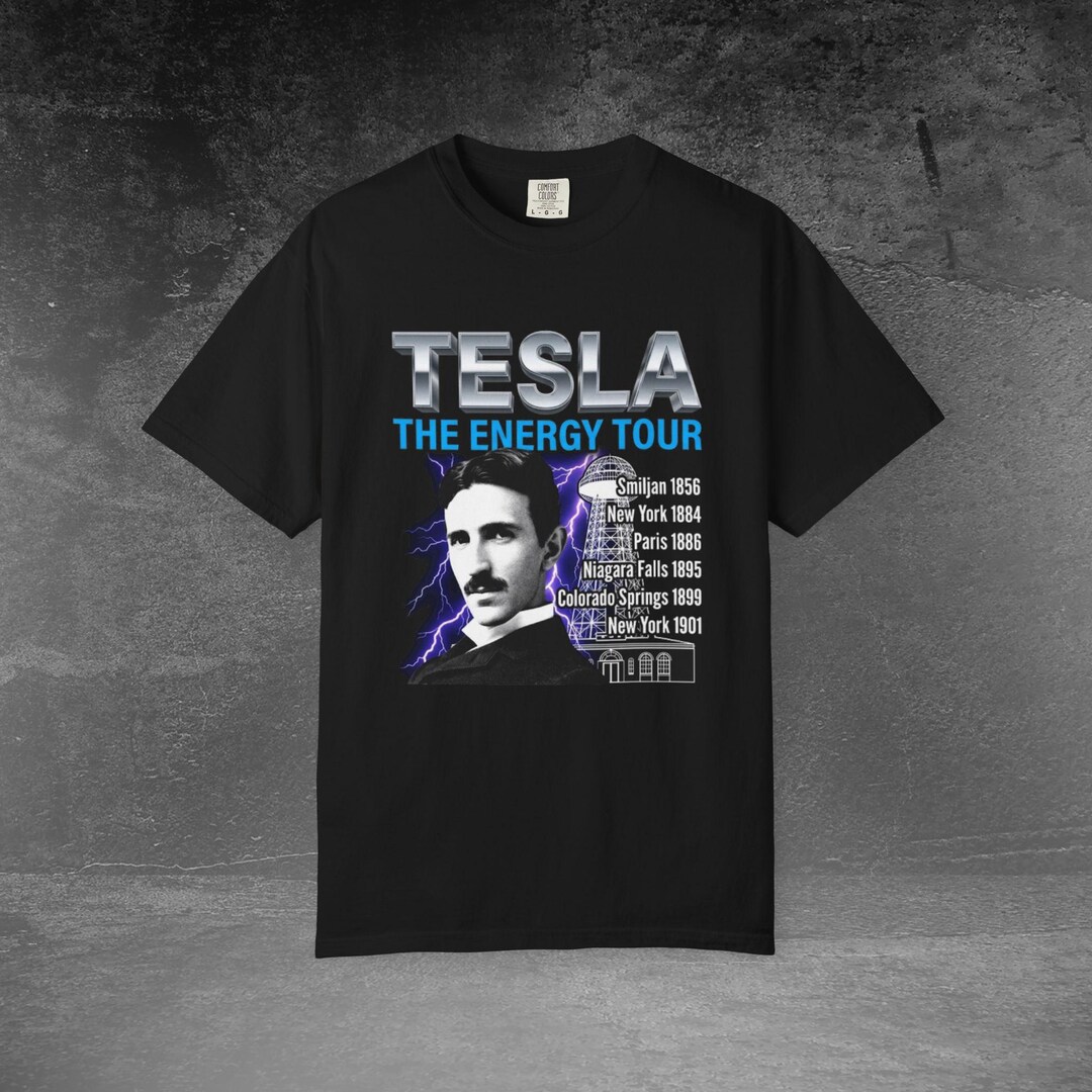 Vintage Nikola Tesla the Energy Tour Shirt, Retro 90s Bootleg Graphic ...