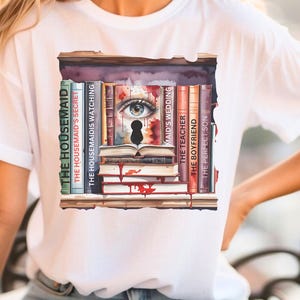 Freidah Readah Housemaid Series Unisex Tee, McFadden Booklover gifts, bookish gifts, booktoc shirt, Housemaid Watching, Graphic Horror Book