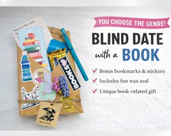 Blind Date with a Book - Bookish Gift Set with Handmade Bookmarks