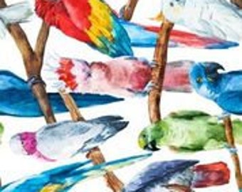 Tropical Birds Decoupage Rice Paper - Belles & Whistles by Dixie Belle 11.8" x 12.5" - 3 sheets