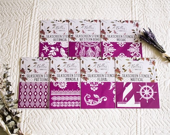 Silkscreen Stencils - Dixie Belle Company - Belles and Whistles - 18 Patterns - 3 per Package