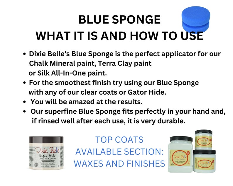 Dixie Belle Application Sponge Top Coat Applicator Etsy