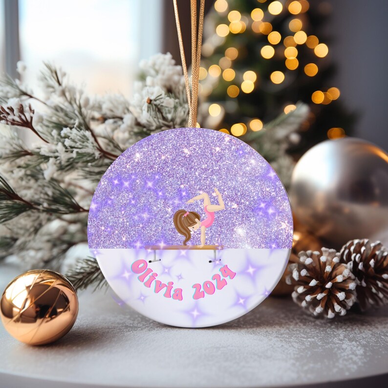 Personalized Gymnast Christmas Ornament Balance Beam Ornament Gift for