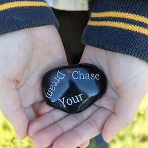 Engraved Stone: Inspirational Word Worry Stone, Etched Gift