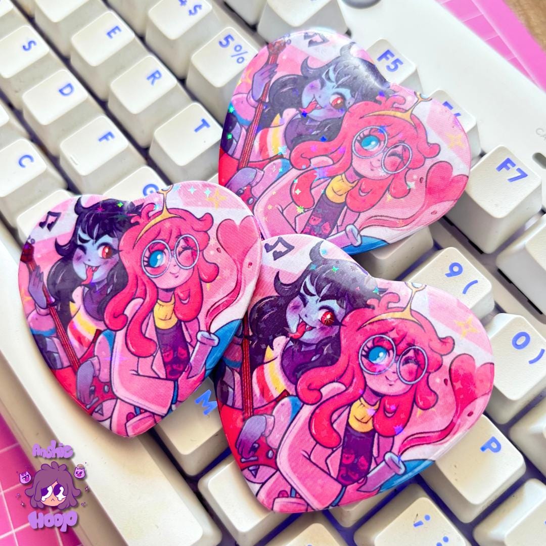 Bubbleline Heart Button Pin 2