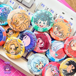 My Hero Academia 3 pack Small Button Pins pack 1,45&quot;inch