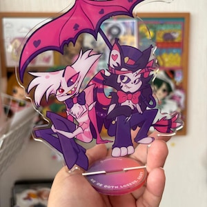 PRE-ORDER: Hazbin Hotel Huskerdust acrylic Standee Angel+Husker