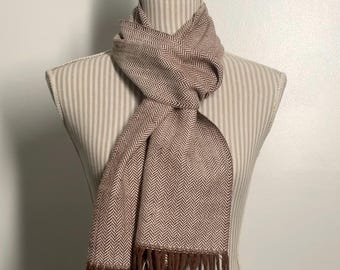 Bufanda de espiga tejida a mano en algodón