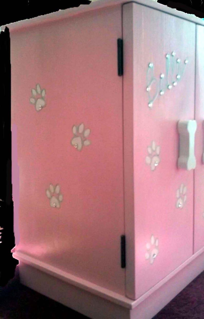 Sm Pet Armoire Pet Wardrobe Custom Design Hand Painted Dog Etsy