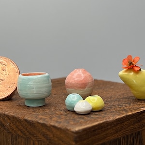 Miniature handmade Decorative Pottery 1:12 Scale Dollhouse