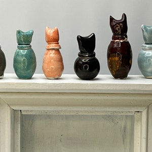 Miniature Handmade Cat Urn