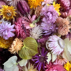 Mezcla de flores secas de colores, materiales para manualidades, decoración de mesa