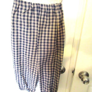 Kids Plaid Knickers: Navy Blue & Tan, 1776  Colonial Newsies Costume