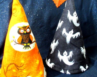 Sombrero de gnomo de Halloween: disfraz de franela de bruja, elfo y mago