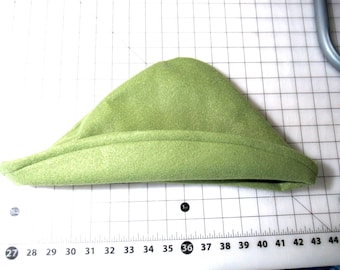 Gorra de Robin Hood, sombrero de Peter Pan - verde oliva, verde bosque - forrado, lo que significa que no se ven las costuras de los bordes sin rematar