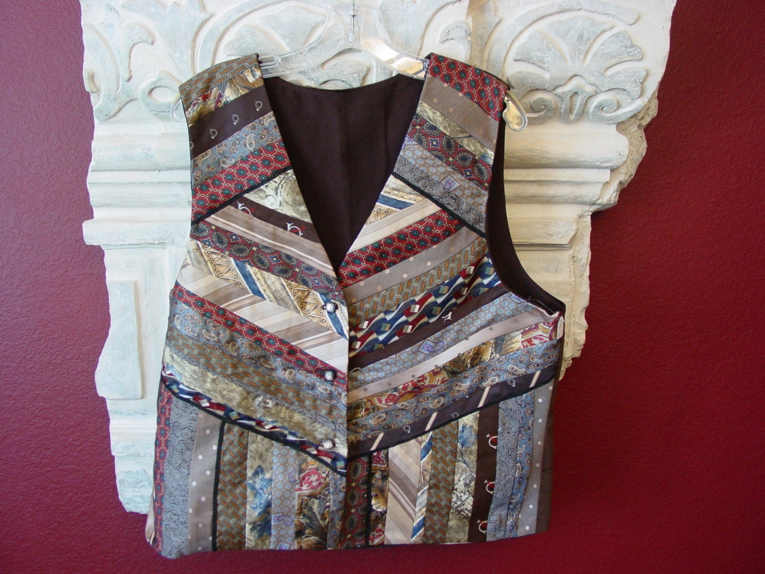 Art Vest Waistcoat One of a Kind Made From Vintage Ties - Etsy