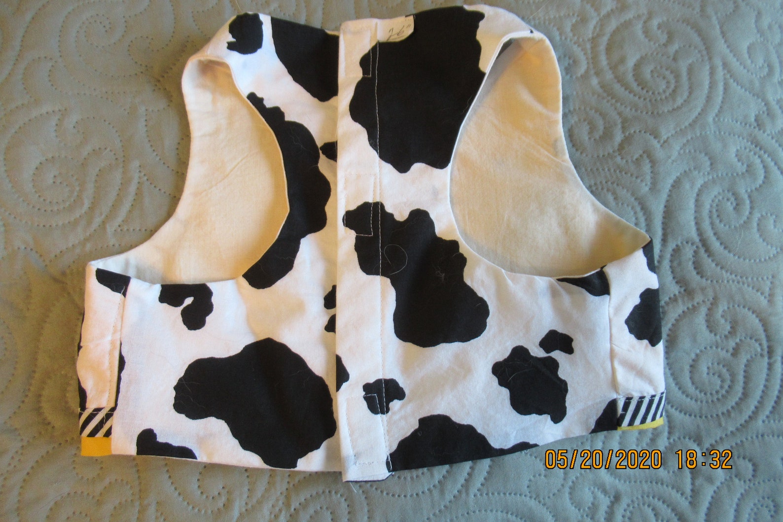pink cow print vest