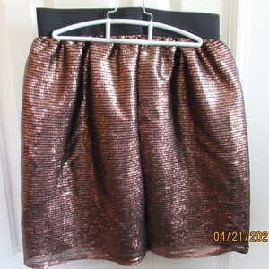 COPPER sequin skirt,  Teen or adults sizes
