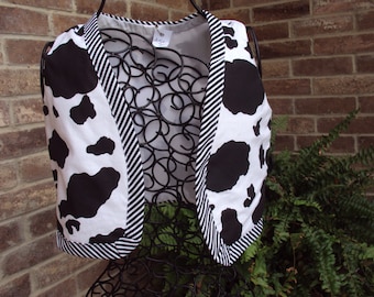 baby and toddler Woody cow print vest   6mo to 4T